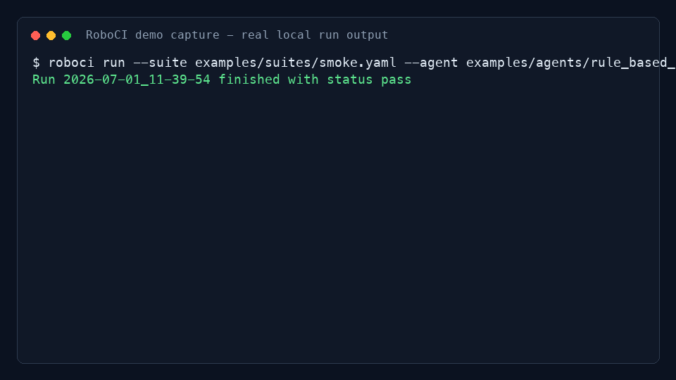 RoboCI terminal demo